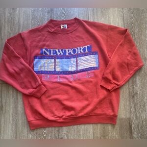 Vintage 80s NEWPORT BLUE Sweatshirt Red Size L
